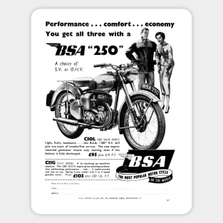 Vintage BSA advert Sticker